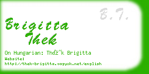 brigitta thek business card